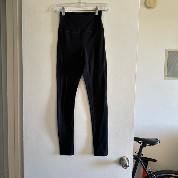 girlfriend collective Pants - Girlfriend Collective Black Full Length High Waist Leggings size XS EUC